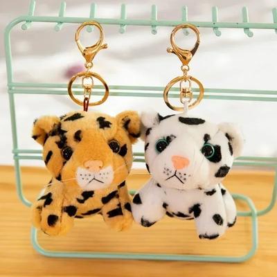 10cm New Cute Tiger Baby Keychain Plush Pendant School Bag Zero Wallet Hanging Decoration Children's Festival Gift