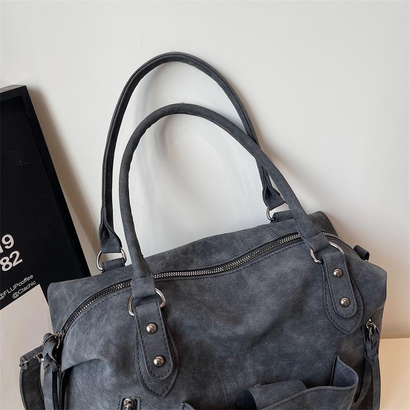 Vintage Women's PU Handbag, Simple Tote Bag, Large-capacity Messenger Bag, Fashionable Large-capacity Daily Handbag, Vintage Style