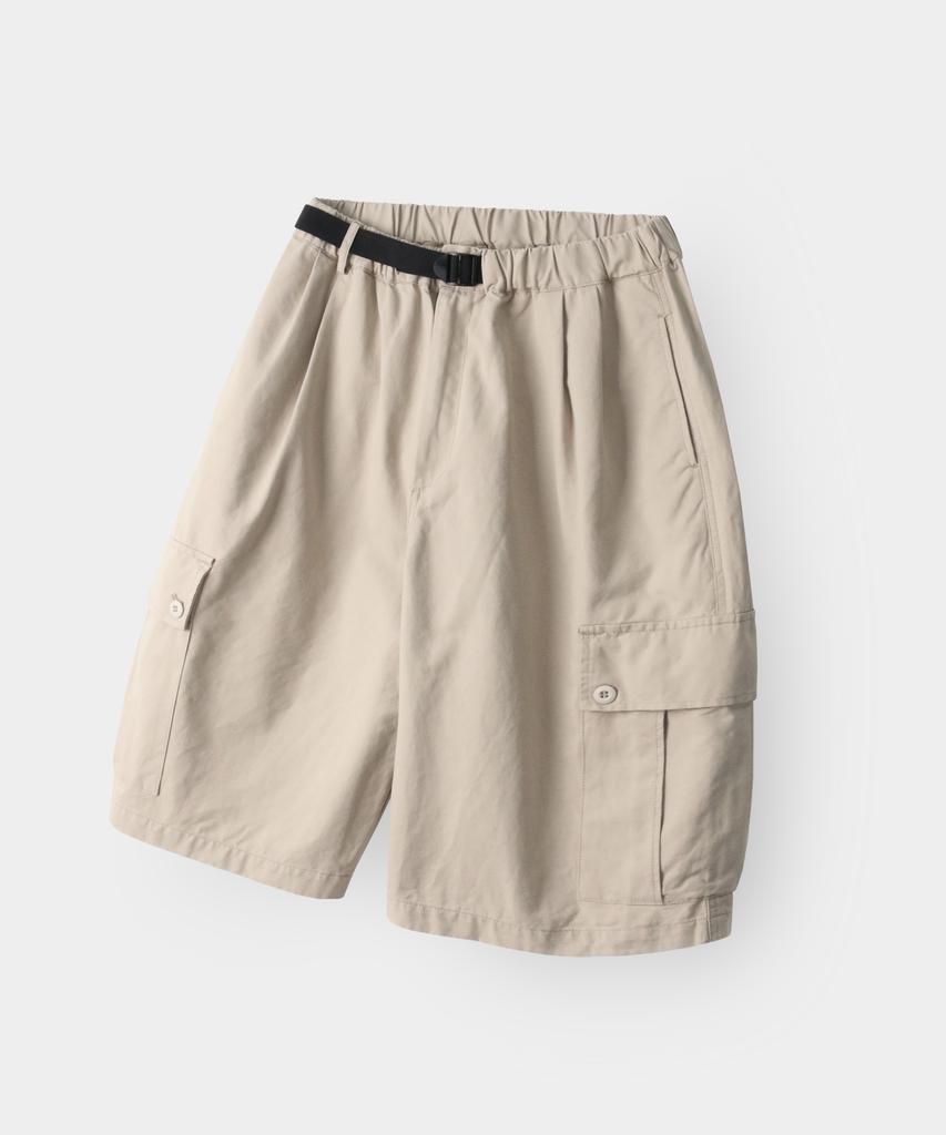 INDUST Washed Belted Double-Puck Cargo Shorts_3 Colors