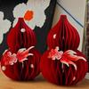 3D Honeycomb Balls Ornaments Red Gourd Housewarming Wedding Room Decoration Carft  Chinese New Year Spring Festival Decor