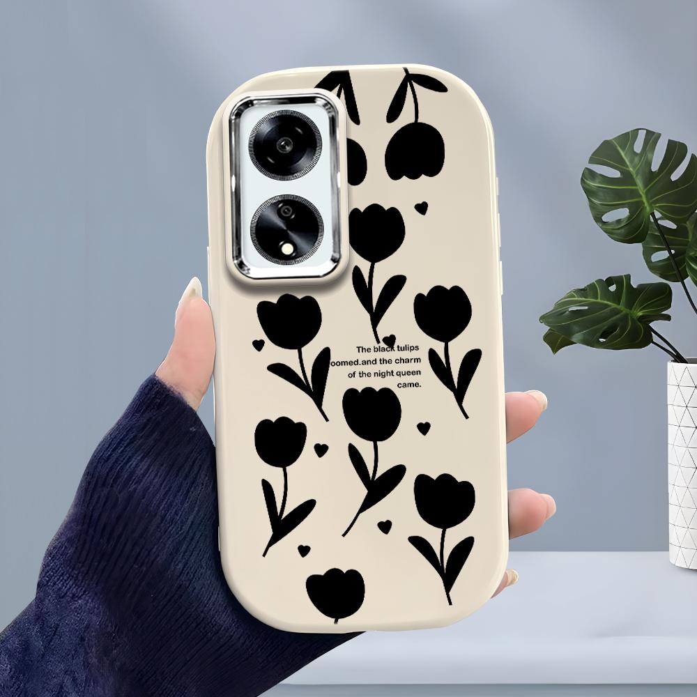 Solid Color Silver Edge Lens Soft Liquid Silicone Shockproof Phone Case for iPhone Samsung Huawei Honor Xiaomi Redmi OPPO Realme Vivo Infinix Tecno