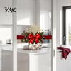 Decorative Christmas Bows for Windows Gold Merry Window Clings, PVC Decals Holiday Seasonal Home Decorations Glass Decor, Waterproof Removable