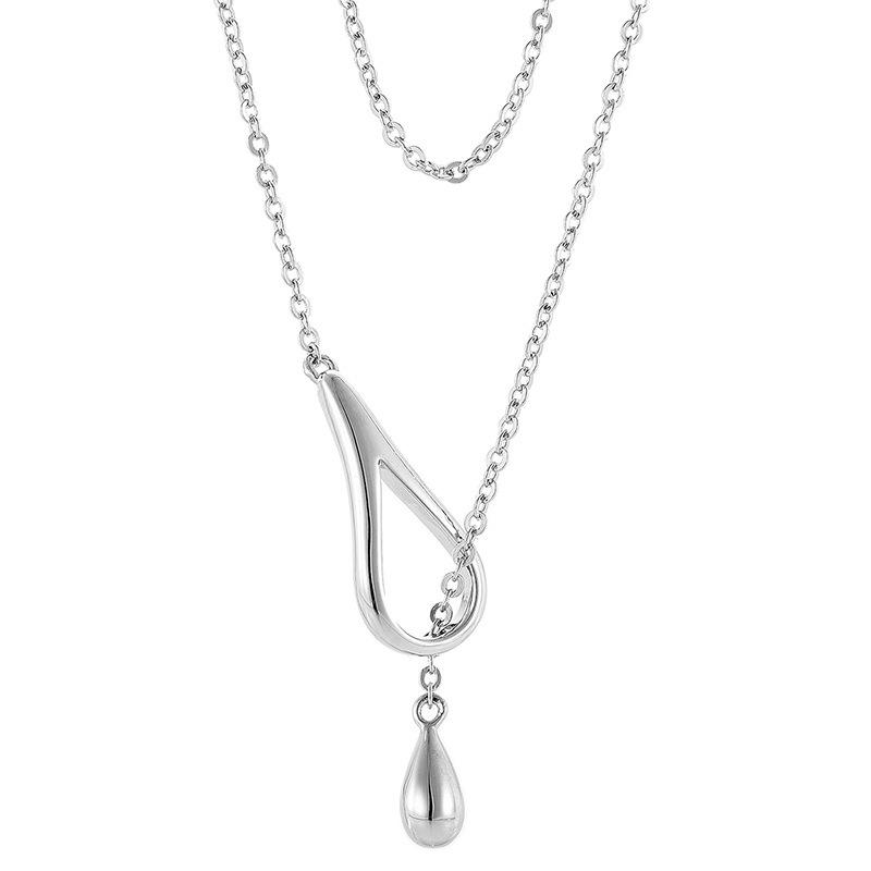 Women s 925 Sterling Silver Water Drop Tassel Necklace - Light Luxury, Simple & Cool Fashion Accessory 925 Silver