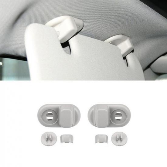 1 Pair Grey Car Side Sun Visor Clip Bracket Trim For BMW Mini F55 F56 F60 15-22