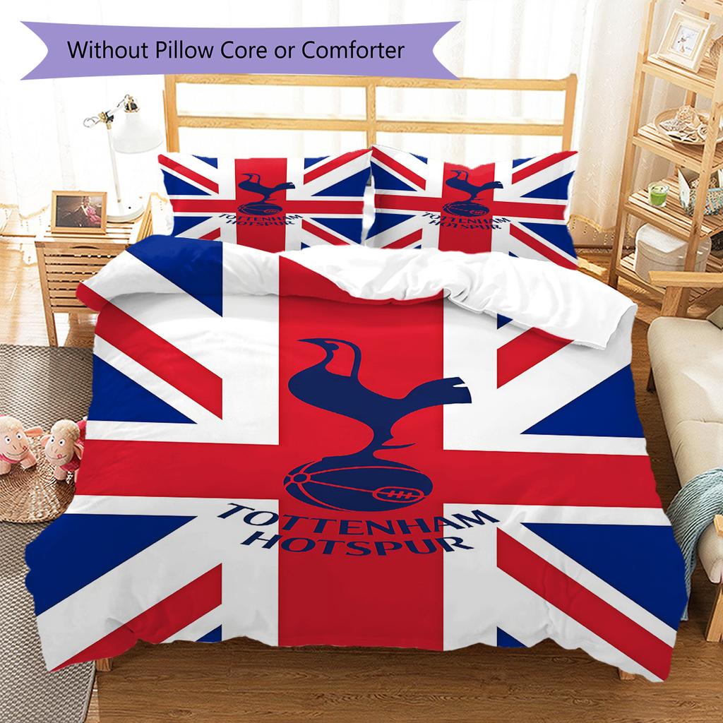 Tottenham Logo  Bedding Quilt Set Quilt Cover Pillowcase Home Decoration Birthday Gift (1 * Duvet Cover + 2 * Pillowcase, Without Core)