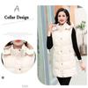 Women's Winterized Vest Detachable Hood Warm Oversized Mid-Length Mommy Jacket