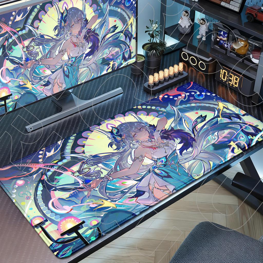XXL Natural Rubber Yao Guang Honkai Star Rail Mousepad Rug Gaming Office Keyboard Mouse Pad Nonslip PC HD Printing Desk Mat
