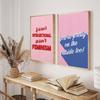 Fashion Modern Quote Typography Art Poster Print Patriarchy Pink Canvas Painting Room Home Decor Young Girl Female Dormitory
