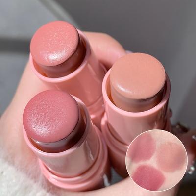 Rouge-Blush-Stick, wasserfest, natürliche Wangen-Rouge-Creme, dauerhafte hohe Farbwiedergabe, aufhellender Hautton, Gesichtskosmetik