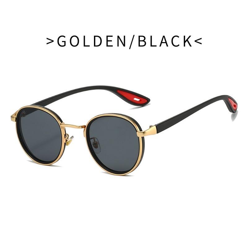 Non-polarized Vintage Metal Round Sunglasses Women for Men Shades Popular Hip Hop Outdoor Sun Glasses