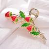 1pc Sweet Gentle Dripping Strawberry Elegant Temperament Grab Clip Summer Simple Metal Hairpin Shark Clip