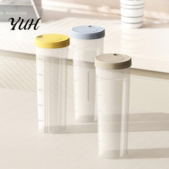 Cereal Storage Bin Airtight Spaghetti Container, Clear PP Rotate Open Noodle Organizer, Freshness Locking Lid Moisture Proof Food Preservation for Dry