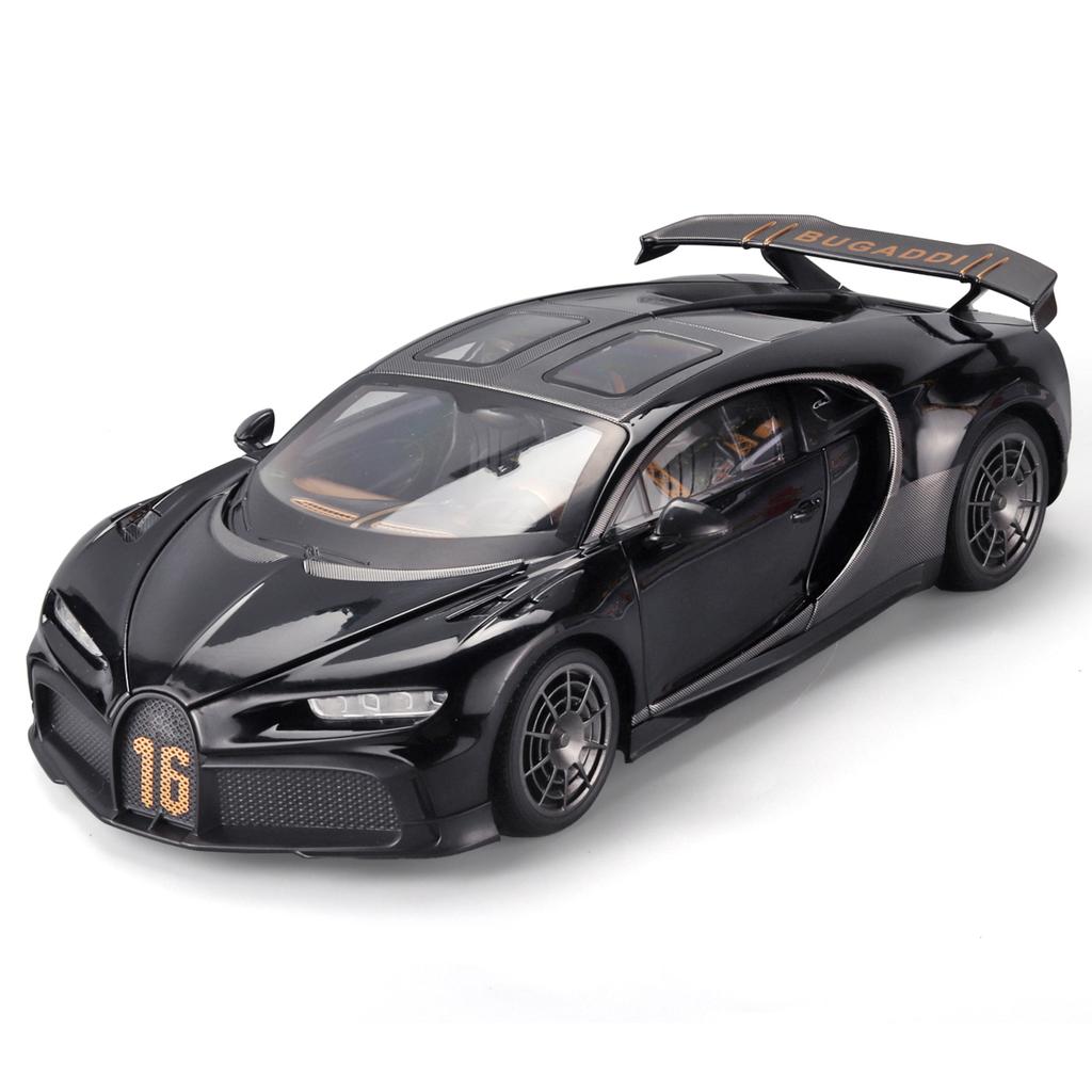 1/18 Skala Bugatti Chiron Legering Støpt Bilmodell Gaver til Kjæresten Lyd & Lys Leker for Barn Gaver Super Sportsbil Miniatyrer