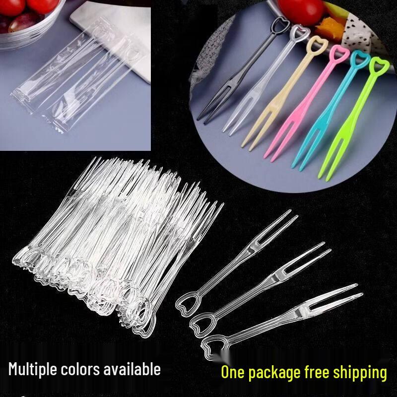Individually Wrapped Disposable Plastic Fruit Forks