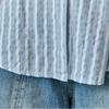 MAXZA Soft Cotton Blend Loose Fit Stripe Shirt Blouse Ze07qb004nh