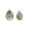 1Pc Natural Abalone Shell Teardrop Pendant, Iridescent Shell Charm for DIY Necklace Jewelry Making Supplies