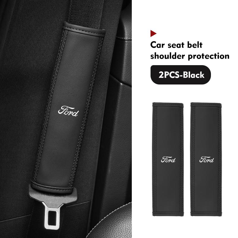Carbon Fiber Seat Belt Shoulder Guard Trim Edge Long Service Life For Ford mk2 mk3 Ranger Mondeo mk4 S-MAX Kuga Mustang Fusion