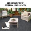 Interlocking Deck Tiles 54 Pack 12"x12" Plastic for Porch Dark Grey