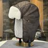 Lei Feng hat fashion men winter thickened pilot cycling ear protection PU leather women warm waterproof lamb wool tide