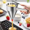 1200Ml Stainless Steel Funnel Dispenser With Rack Cupcake Pancake Batter Maker Octopus Fish Ball Home Kitchen Baking Goods Tools