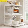 Multi-Functional Kitchen Microwave and Rice Cooker Storage Rack
