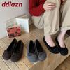 Mode Luxus Damen Schleife Schuhe Flock Damen Flats Mit Schuhen Flach Mode Runde Zehe Damen Flats Slipper