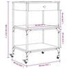 VidaXL Kitchen Cart, Shelf with Wheels, Service Cart, Indoor Living Room Bathroom Storage Furniture, Oak 842373