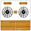Decorative Metal Wall Clock | Stylish & Fancy Silent Sweep Wall Clock for Living Room, Bedroom & Hall, Antique Designer
