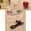 Christmas Crystal Music Box With Snowman Scene For Festive Tabletop Ornament