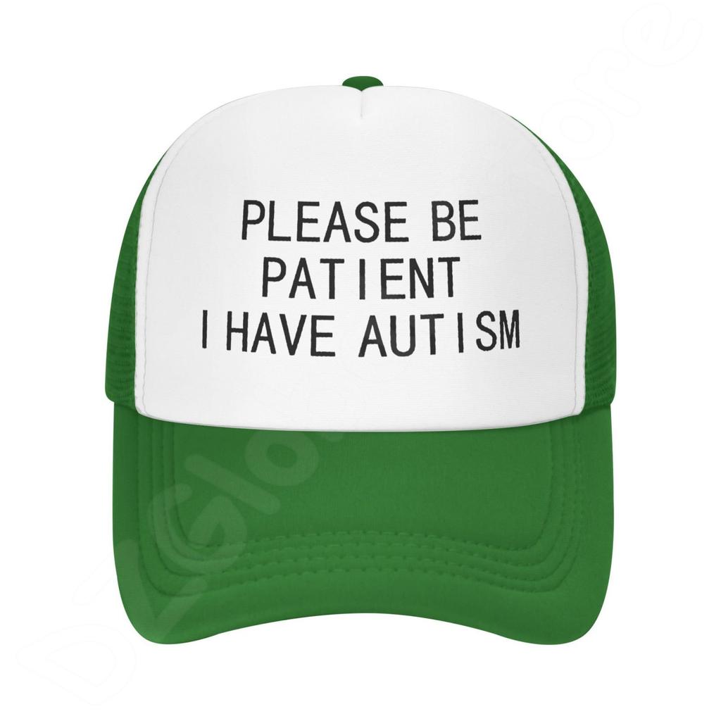 Please Be Patient I Have Autism Letter Casual Washed Cotton Baseball Cap Men Solid Denim Dad Hat Visor Outdoor Trucker Caps
