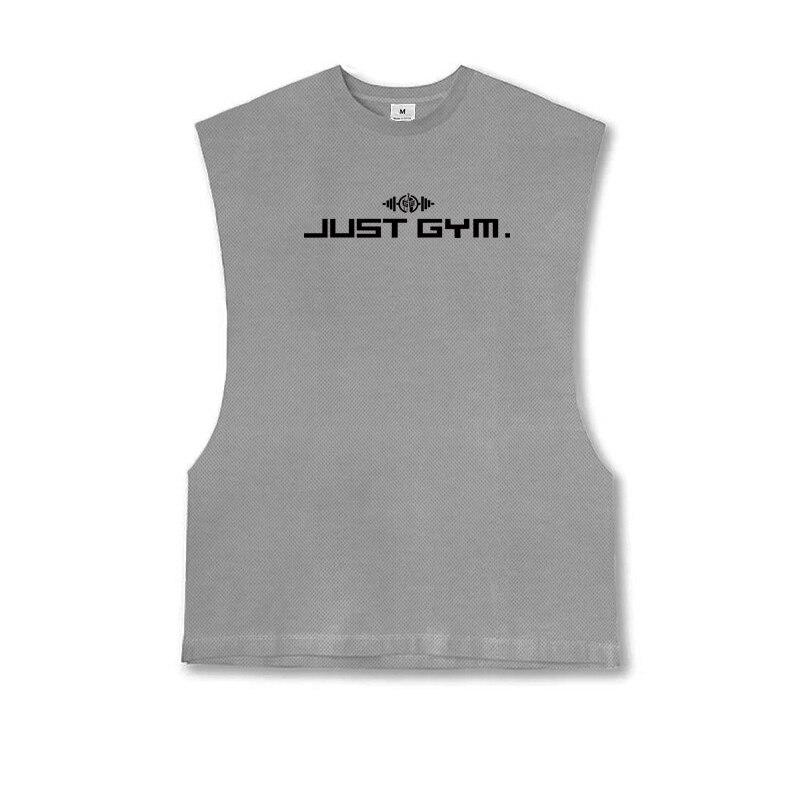 Muscleguys Letní sporty Fitness Tričko bez rukávů Kulturistika Rychleschnoucí vesta Pánský tréninkový oblek Běh atletický top ze síťoviny