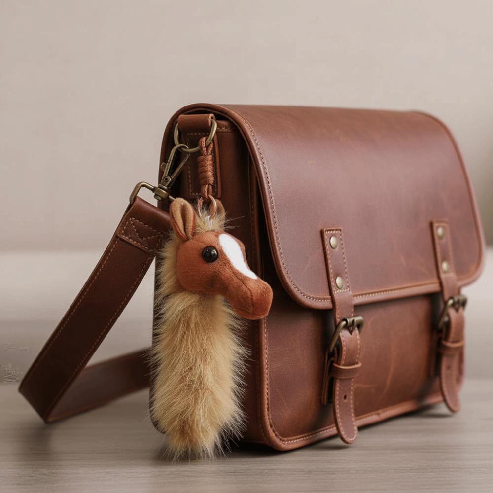 PP Cotton Horse Plush Toy Soft Mascot Pony Doll Cute Pony Head Pendant  Boys and Girls