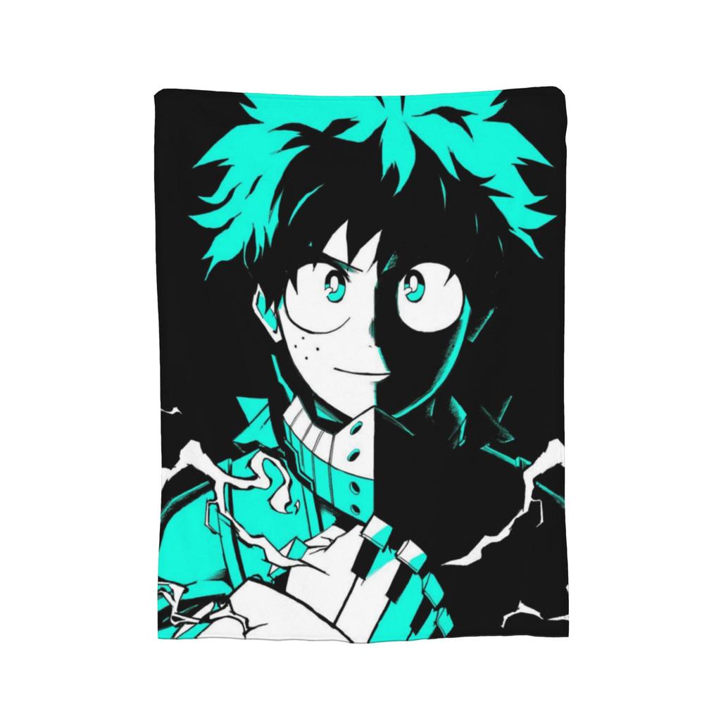 Himiko Toga Tribute Pattern Flannel Throw Blankets Boku No My Hero Academia Manga Blankets for Bedding Office Warm Quilt,