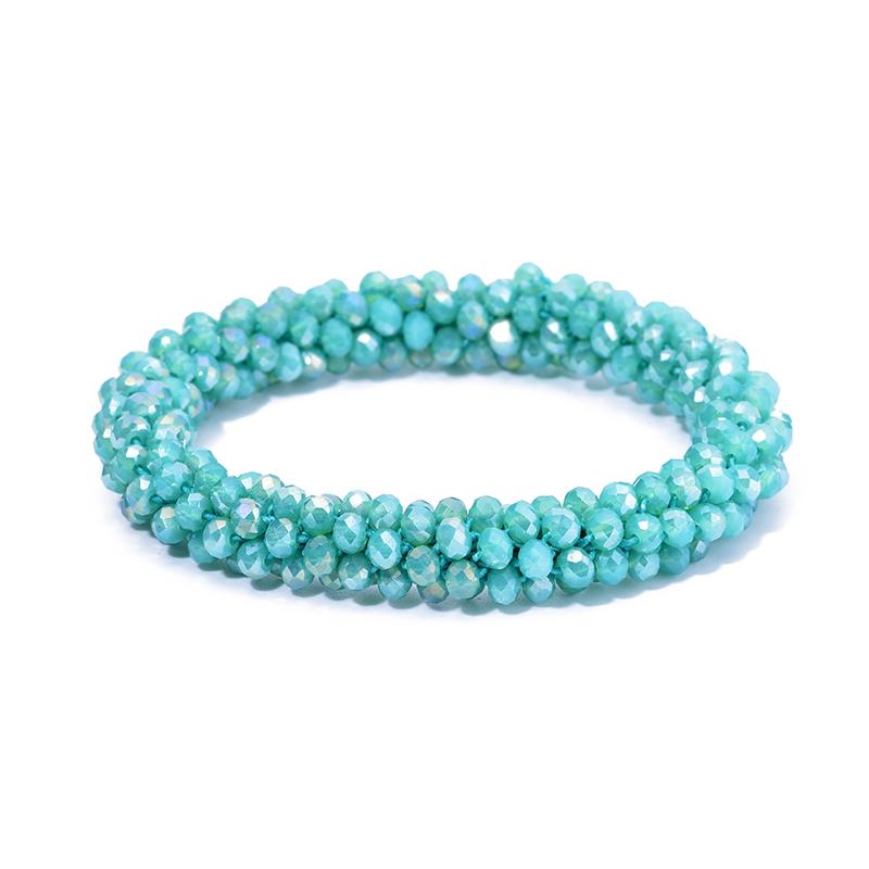Boho Elastic Bracelets & Bangles For Women Vintage Stretch Bohemian Femme Crystal Glass Beads Bracelets Party Jewelry Gift