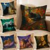Midsummer Night Cushion Cover Soft Plush DoubleSided Printed Sofa Pillow Cushion Cover  Cozy AllSeason Durable Decor Gift