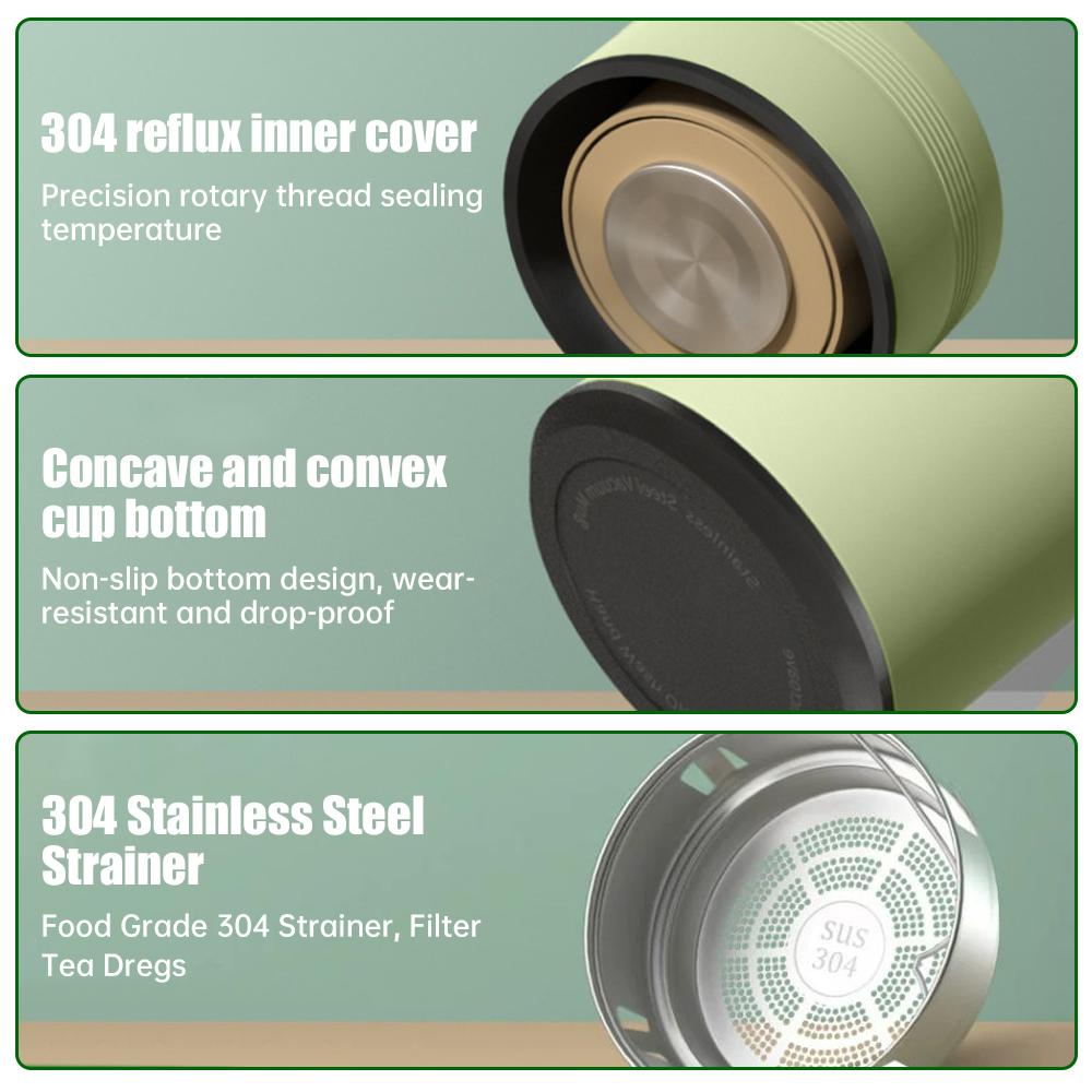 450ML Temperature Display Thermos Cup Stainless Steel Leakproof Thermos Bottle Outdoor Vacuum Insulated Cup for Birthday Gift