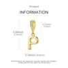 Copper Golden Letter P Charms Fit Original Bracelet Making Gift For Woman Jewelry Diy Fashion Pendant