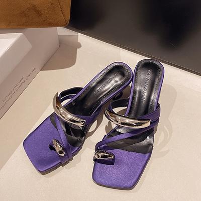 Fashion Women High Heel Sandals Summer New Fashion Square Toe Open Toe Women Elegant Casual Comfortable Black High Heel Sandals