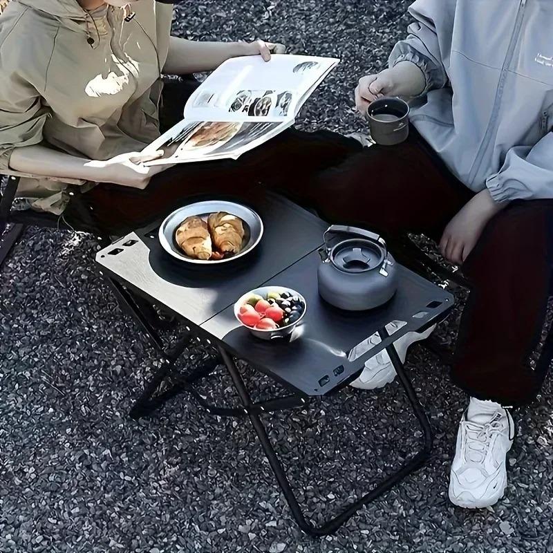 Lightweight Folding Picnic Table, Camping Folding Table for Practical Use Outdoors, Space-Saving Design, High Load Capacity