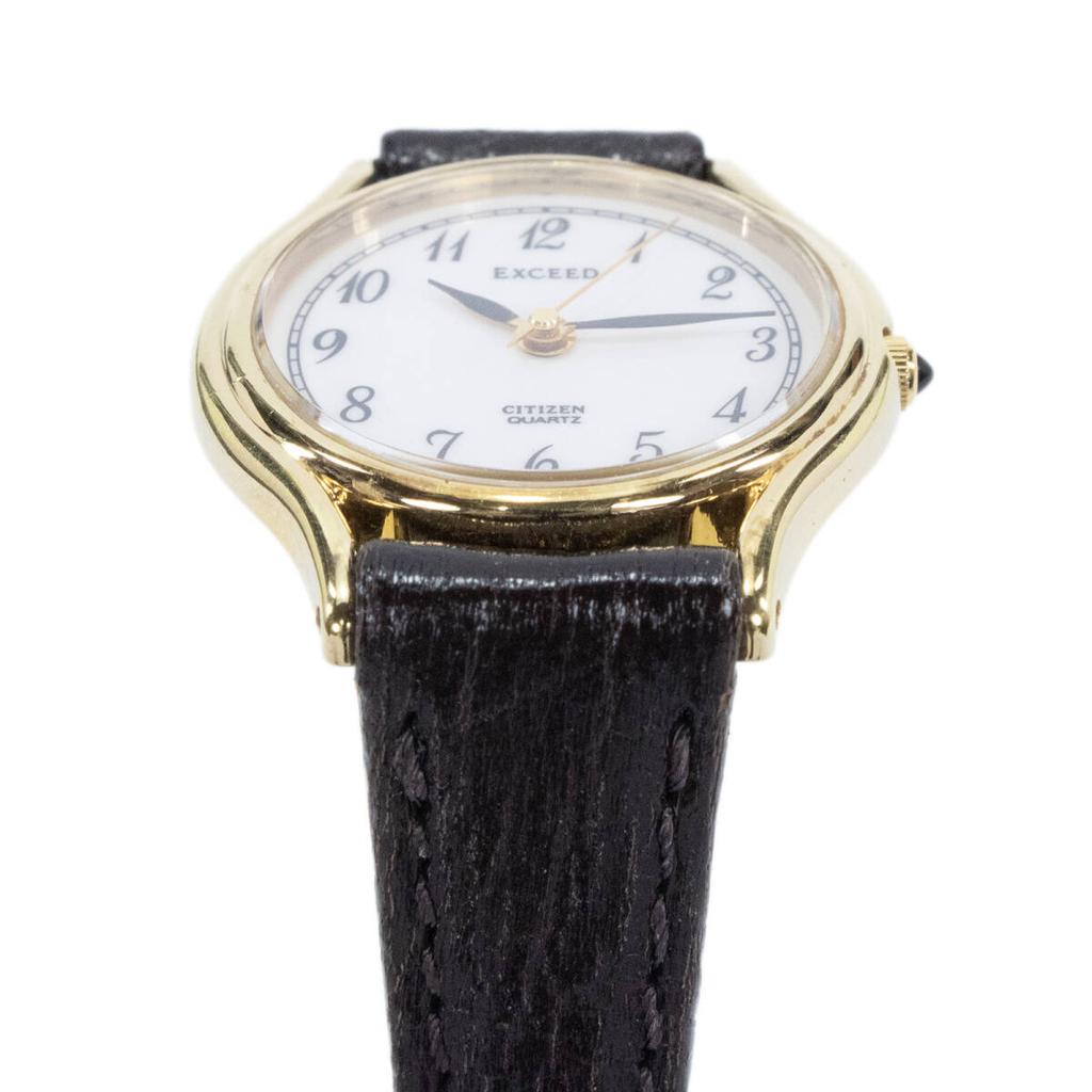 Citizen Quartz Watch Exceed White Gold YP30 Logo Small Slim Beautiful Z011 Women's 2930-294114