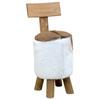 Day and Night - Day and Night Solid Teak Wood Stool Brown