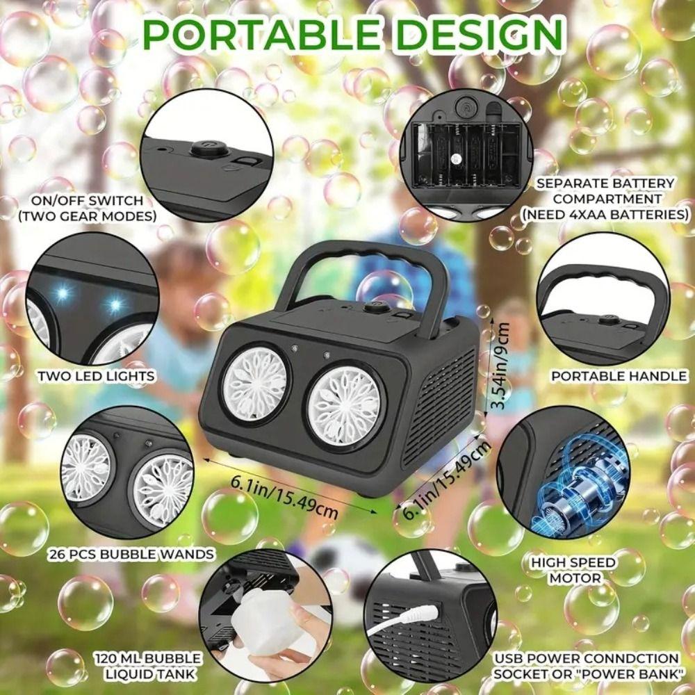 26 Holes Automatic Bubble Machine Fully Automatic Upgraded Bubble Maker  Birthday Wedding