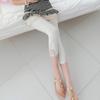 Lace Fashion Women Summer Leggings Skinny Stretch Cropped Capris Pants 3/4 Length Trousers