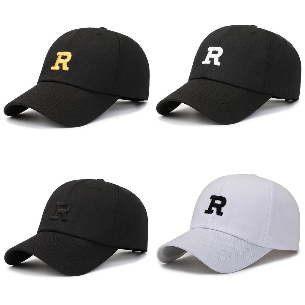 Embroidery R Letter Baseball Hat Adjustable Sun Protection Breathable Gifts