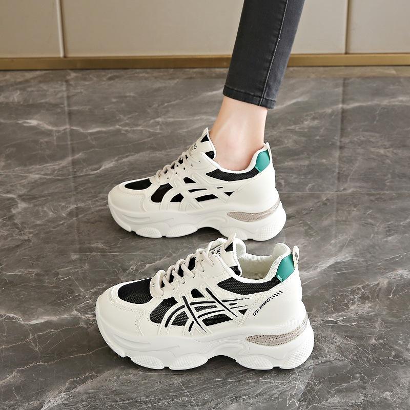 

Foreign trade spring and summer dad shoes women 2025 new breathable thick-soled mesh small light casual sports shoes 35