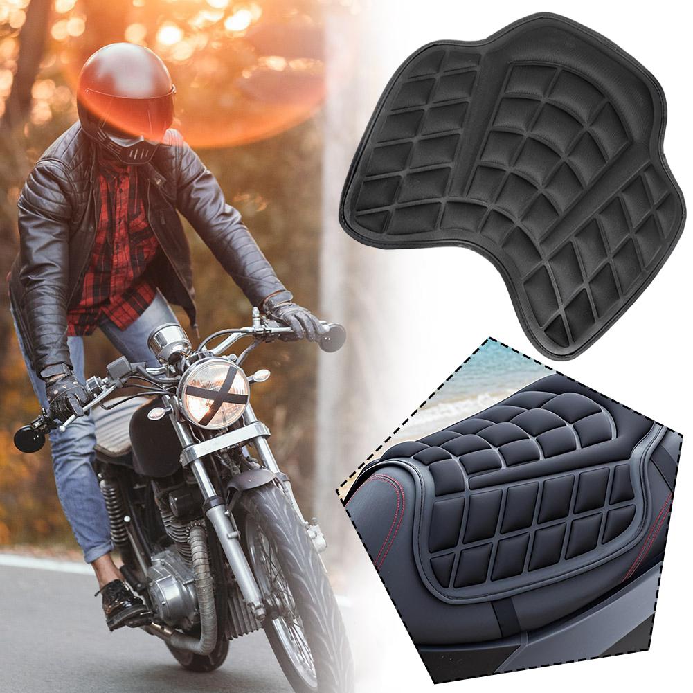 1Pcs Motorcycle Passenger Seat Pad Foam Electric Bike Shock-absorbing Cushion Support Ergonomic Thick Cover Breathable Non- C6S8