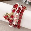 Pulseira Boêmia de Natal Multicamadas com Contas de Cristal para Mulheres