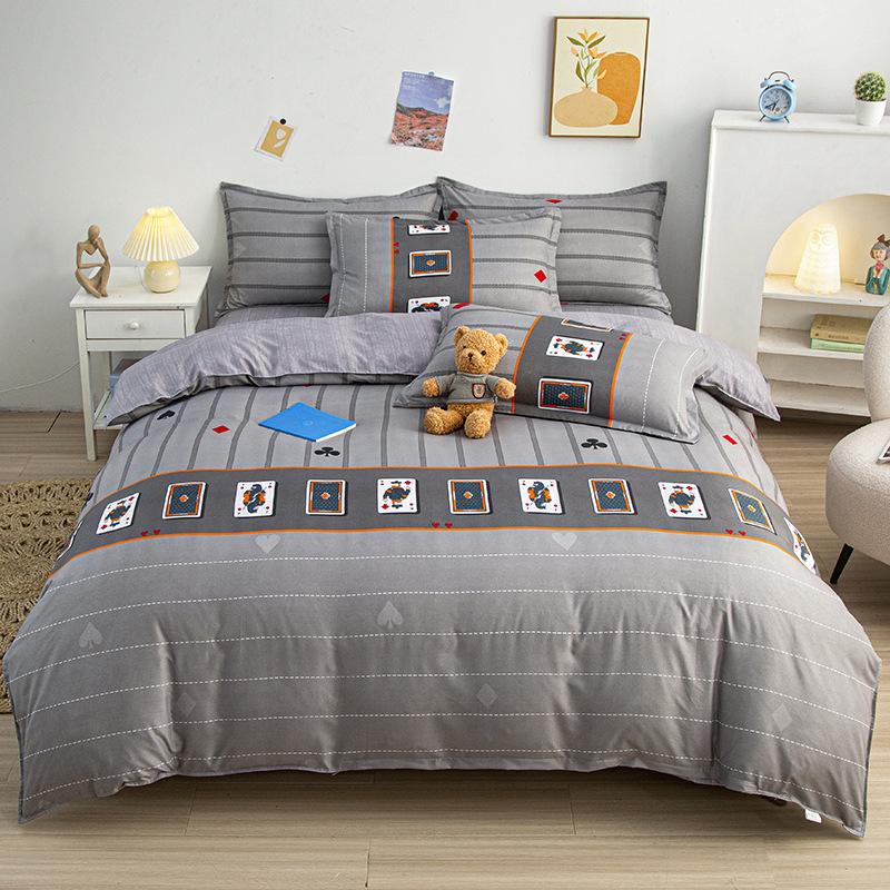 Warm Four-piece Set, Quilt Cover, Bed Linen, Bedding, Single Dormitory Three-piece Set