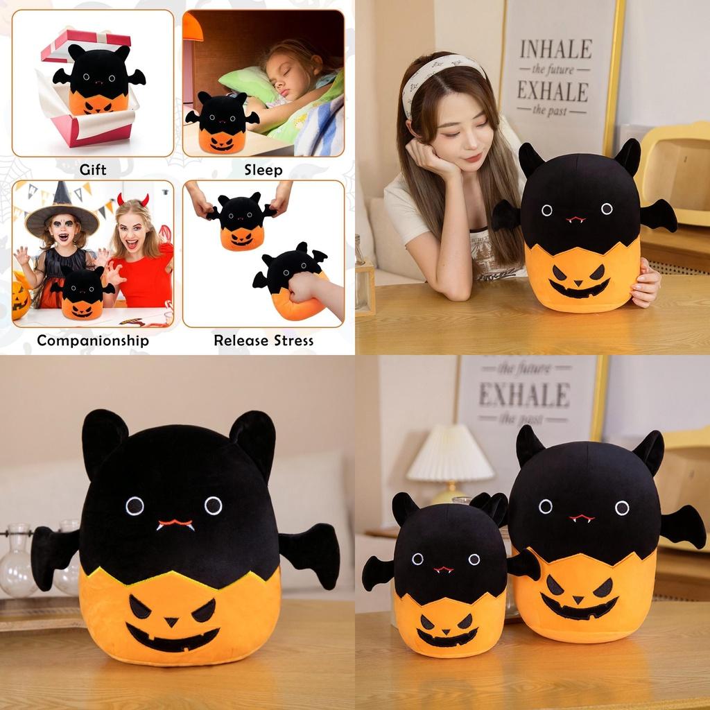 Cute Halloween Bat Pumpkin Plush Toy For Kids' Birthday And Home Decoration