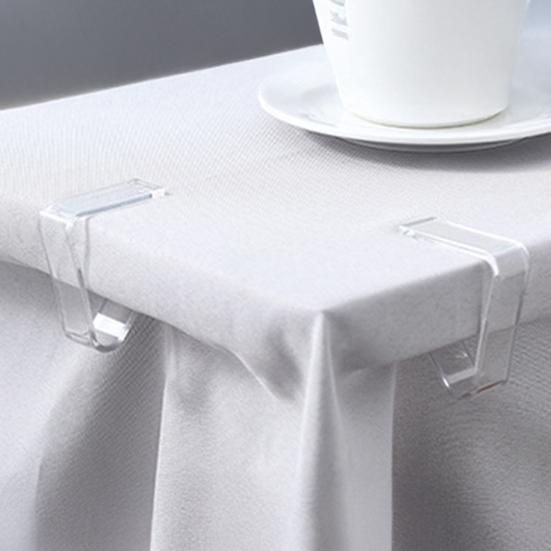 8/12Pcs Transparent Tablecloth Clips Mini Size Non-Slip Widely Used Clear Table Cloth Holders Table Cover Clamps